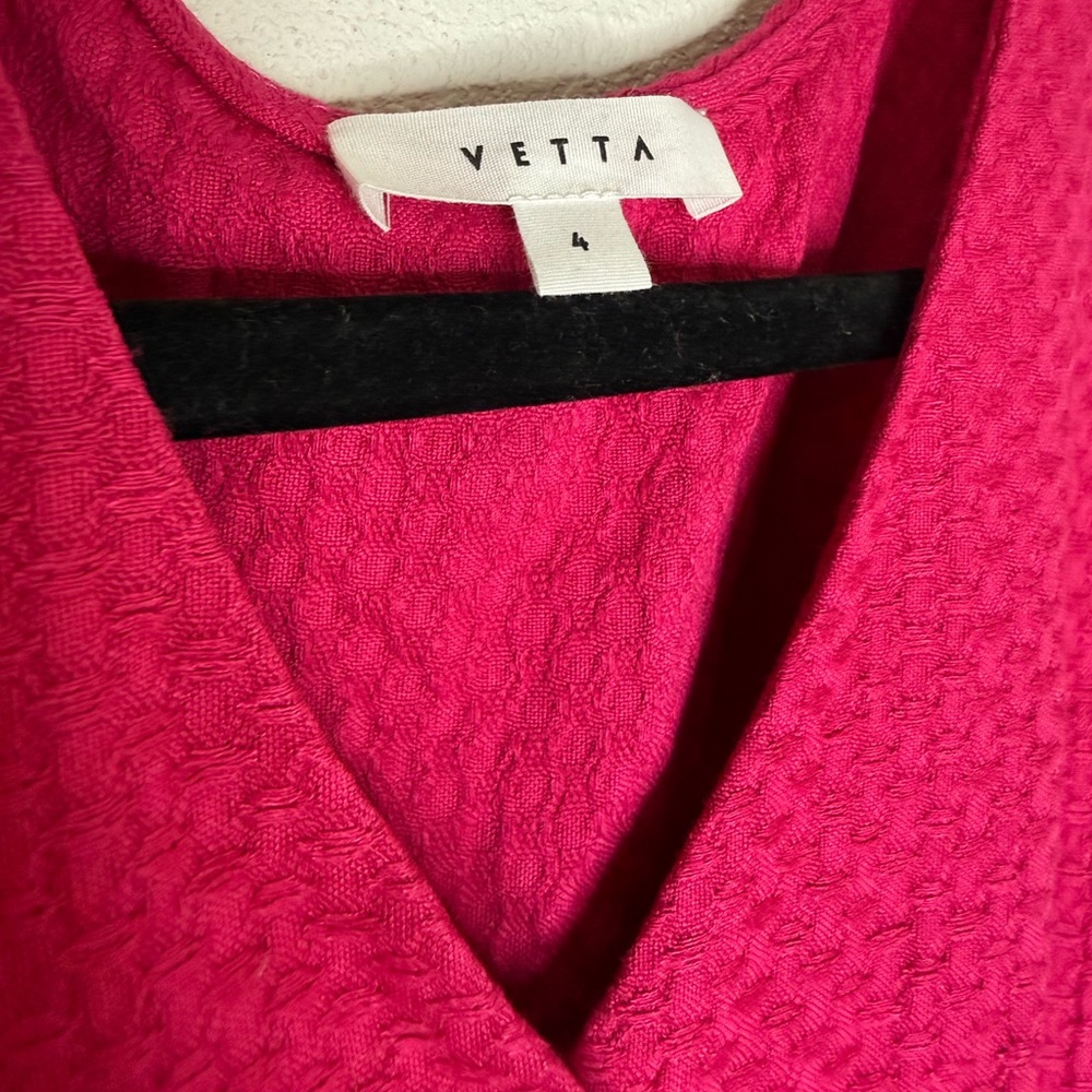VETTA Dress Hot Pink Button-Front Midi Convertible Clothing Capsule Wardrobe - Picture 5 of 7